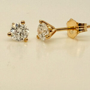 Yellow Gold 14K Lab Diamond Studs — 2.0 CTTW