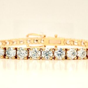 Yellow Gold 14K Lab Diamond Tennis Bracelet — 10.0 CTTW