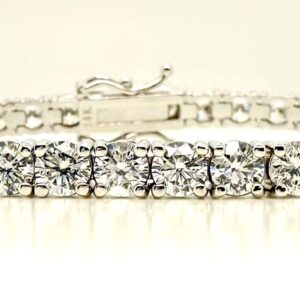 White Gold 14K Lab Diamond Tennis Bracelet — 10.0 CTTW