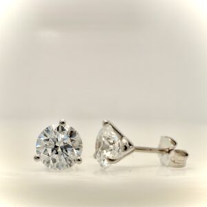 White Gold 14K Lab Diamond Studs — 6.0 CTTW